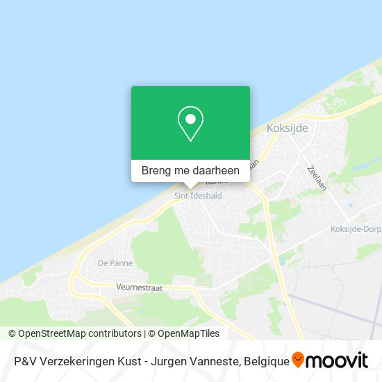 P&V Verzekeringen Kust - Jurgen Vanneste kaart