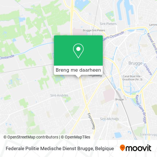Federale Politie Medische Dienst Brugge kaart
