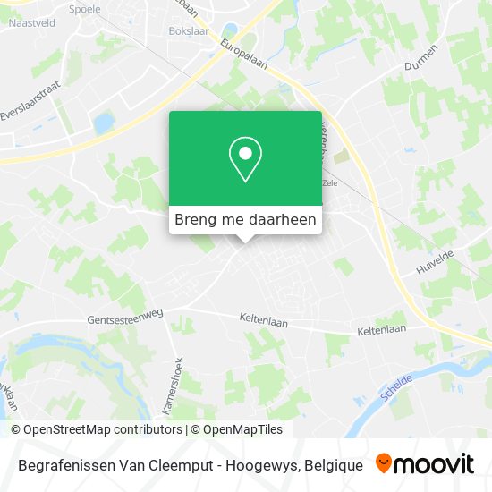 Begrafenissen Van Cleemput - Hoogewys kaart