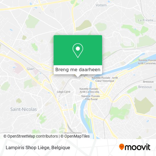 Lampiris Shop Liège kaart