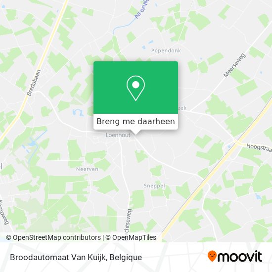 Broodautomaat Van Kuijk kaart