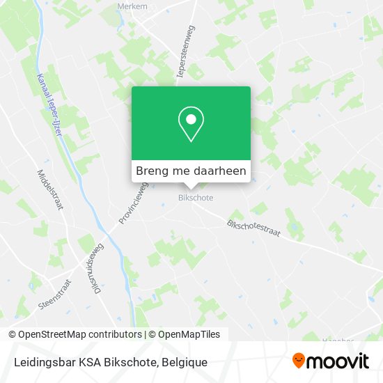 Leidingsbar KSA Bikschote kaart