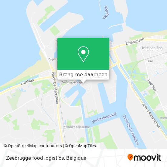 Zeebrugge food logistics kaart