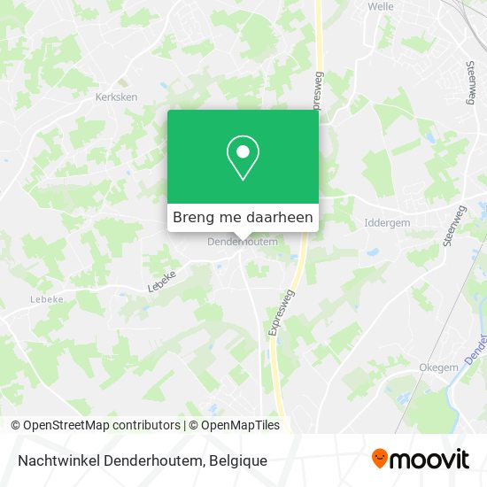 Nachtwinkel Denderhoutem kaart