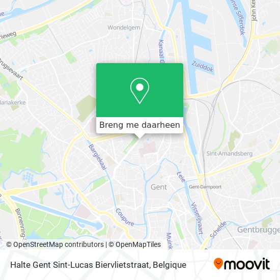 Halte Gent Sint-Lucas Biervlietstraat kaart