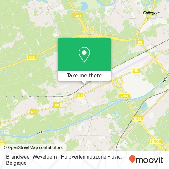 Brandweer Wevelgem - Hulpverleningszone Fluvia kaart