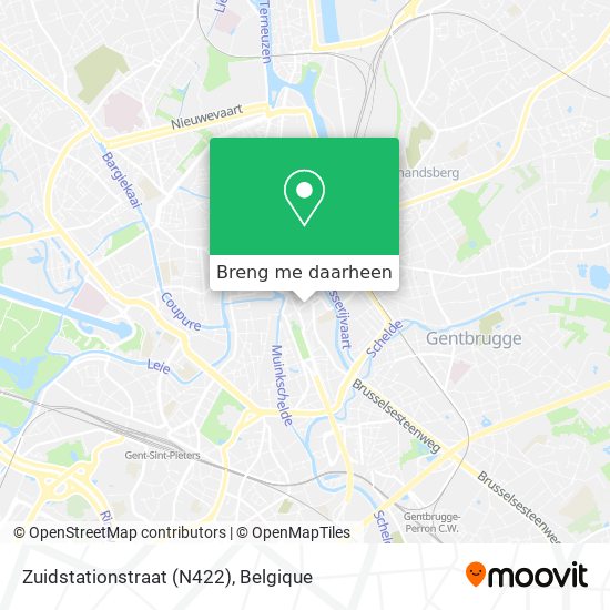 Zuidstationstraat (N422) kaart