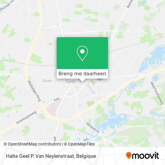 Halte Geel P. Van Neylenstraat kaart