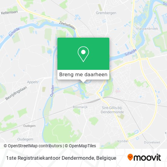 1ste Registratiekantoor Dendermonde kaart