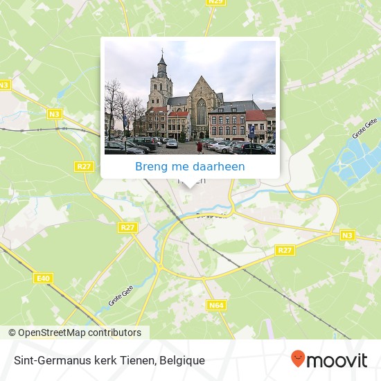 Sint-Germanus kerk Tienen kaart