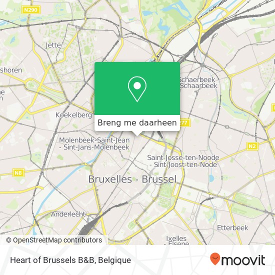 Heart of Brussels B&B kaart