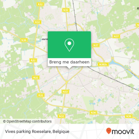 Vives parking Roeselare kaart