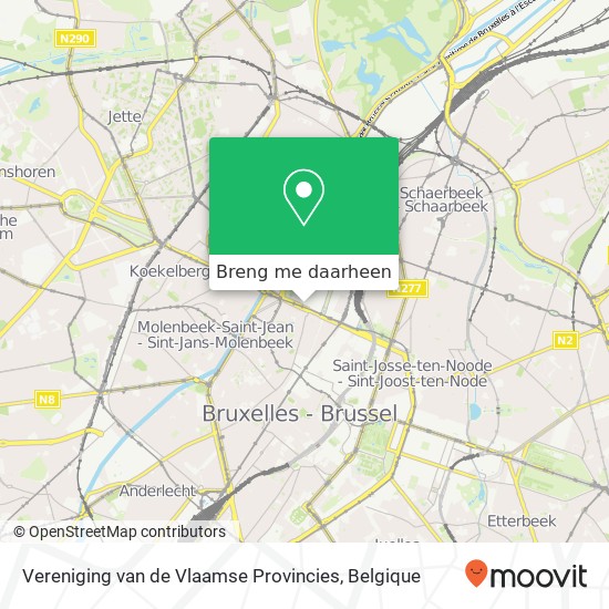 Vereniging van de Vlaamse Provincies kaart