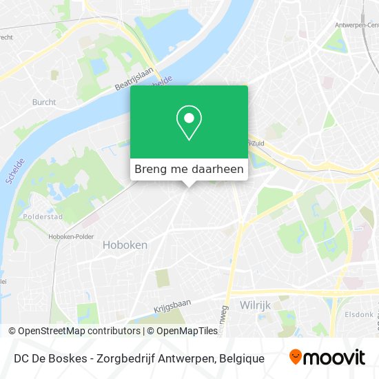 DC De Boskes - Zorgbedrijf Antwerpen kaart