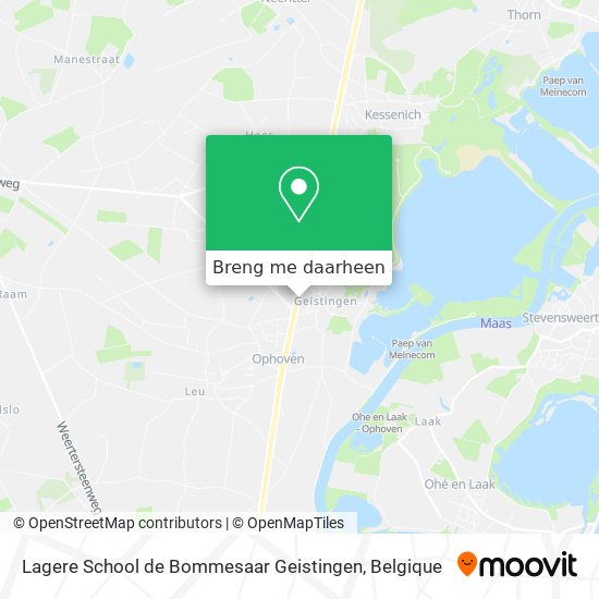 Lagere School de Bommesaar Geistingen kaart