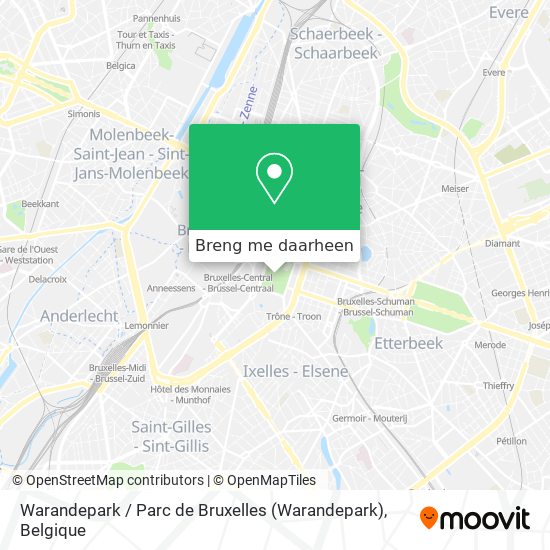 Warandepark / Parc de Bruxelles kaart