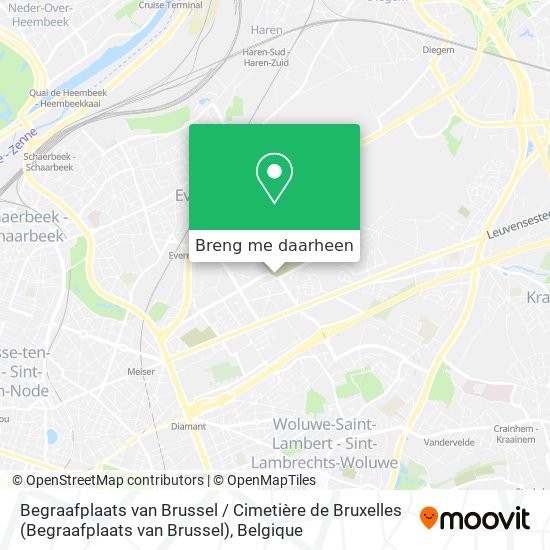 Begraafplaats van Brussel / Cimetière de Bruxelles kaart