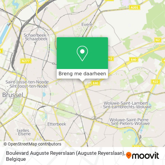 Boulevard Auguste Reyerslaan kaart