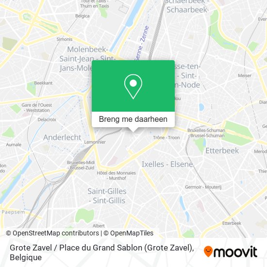 Grote Zavel / Place du Grand Sablon kaart