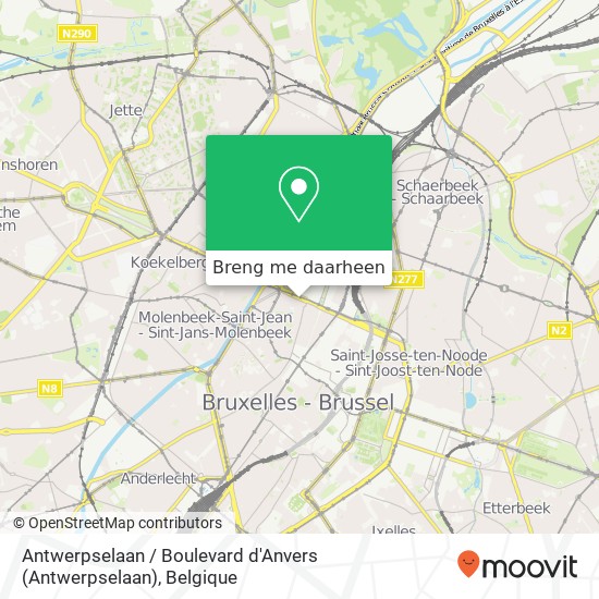 Antwerpselaan / Boulevard d'Anvers kaart