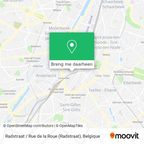 Radstraat / Rue de la Roue kaart
