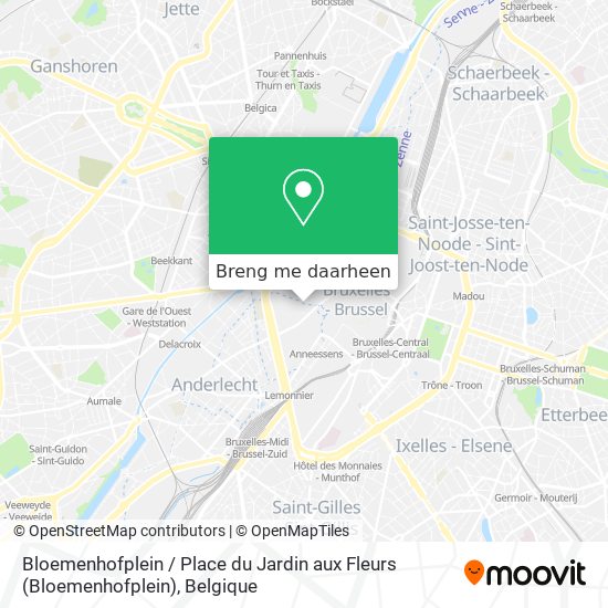 Bloemenhofplein / Place du Jardin aux Fleurs kaart
