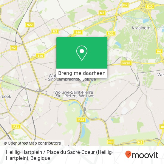 Heillig-Hartplein / Place du Sacré-Coeur kaart