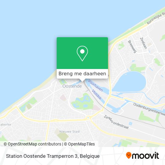 Station Oostende Tramperron 3 kaart
