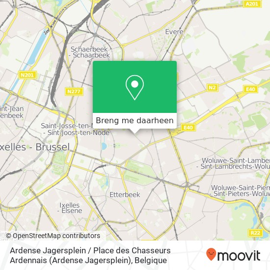 Ardense Jagersplein / Place des Chasseurs Ardennais kaart