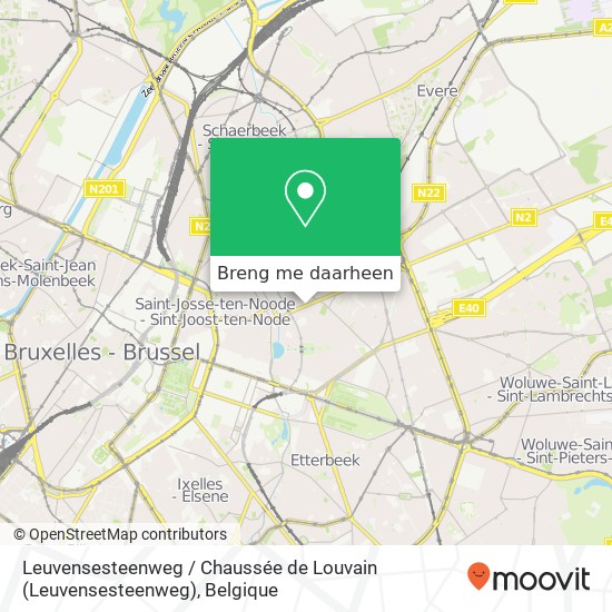 Leuvensesteenweg / Chaussée de Louvain kaart
