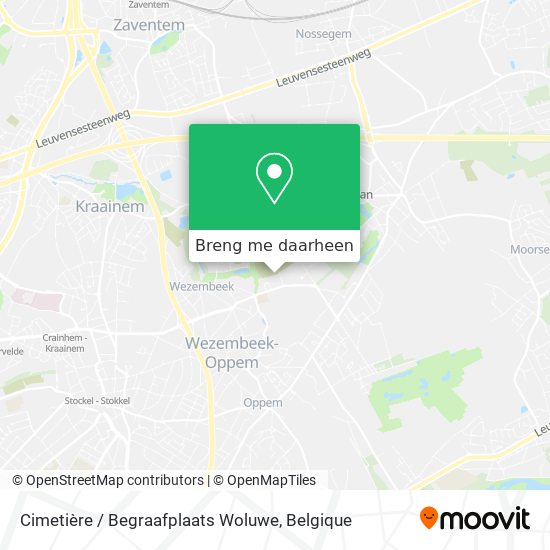 Cimetière / Begraafplaats Woluwe kaart