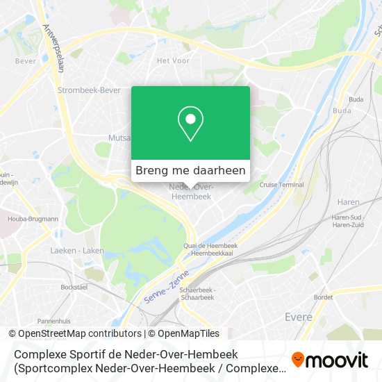 Complexe Sportif de Neder-Over-Hembeek kaart
