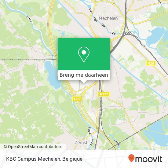 KBC Campus Mechelen kaart