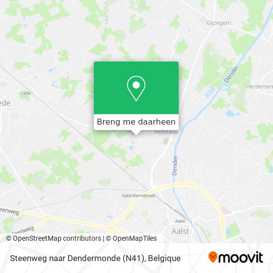 Steenweg naar Dendermonde (N41) kaart