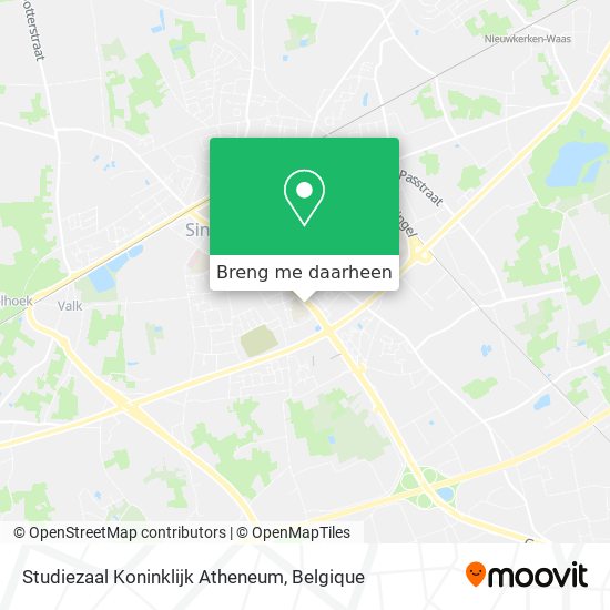 Studiezaal Koninklijk Atheneum kaart