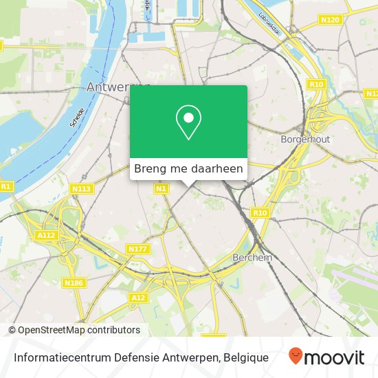 Informatiecentrum Defensie Antwerpen kaart