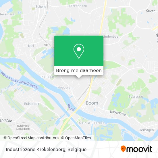 Industriezone Krekelenberg kaart