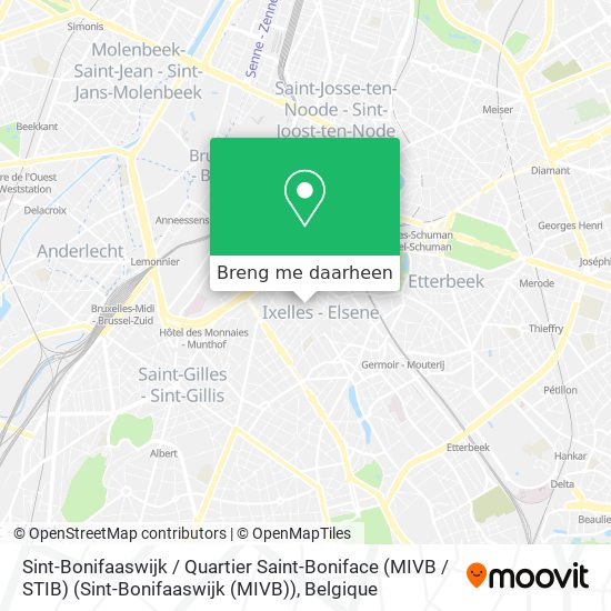 Sint-Bonifaaswijk / Quartier Saint-Boniface (MIVB / STIB) (Sint-Bonifaaswijk (MIVB)) kaart