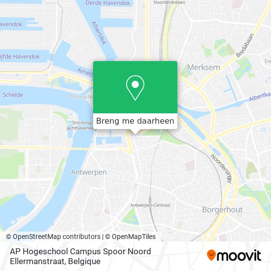 AP Hogeschool Campus Spoor Noord Ellermanstraat kaart