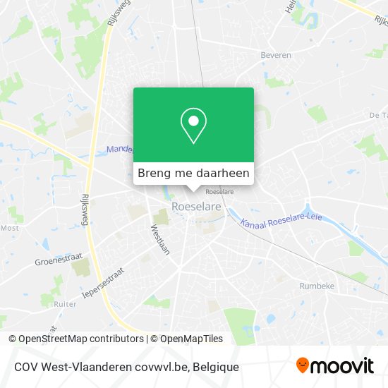 COV West-Vlaanderen covwvl.be kaart