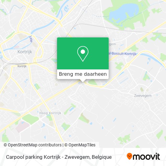 Carpool parking Kortrijk - Zwevegem kaart