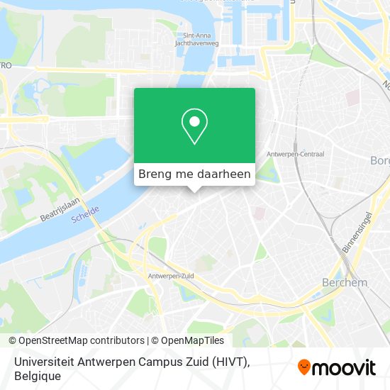 Universiteit Antwerpen Campus Zuid (HIVT) kaart