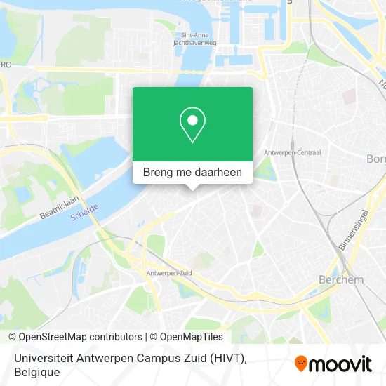 Universiteit Antwerpen Campus Zuid (HIVT) kaart
