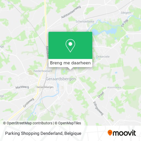 Parking Shopping Denderland kaart