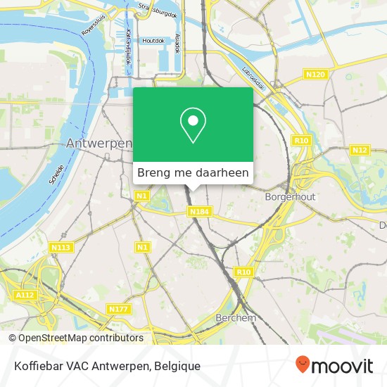 Koffiebar VAC Antwerpen kaart