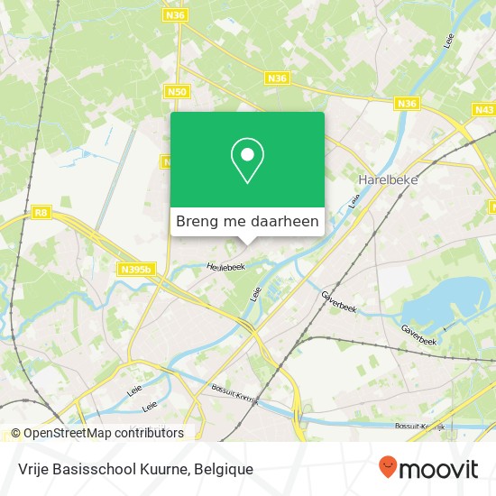 Vrije Basisschool Kuurne kaart