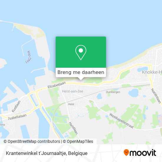 Krantenwinkel t'Journaaltje kaart