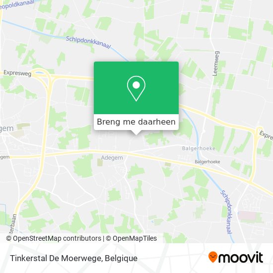 Tinkerstal De Moerwege kaart