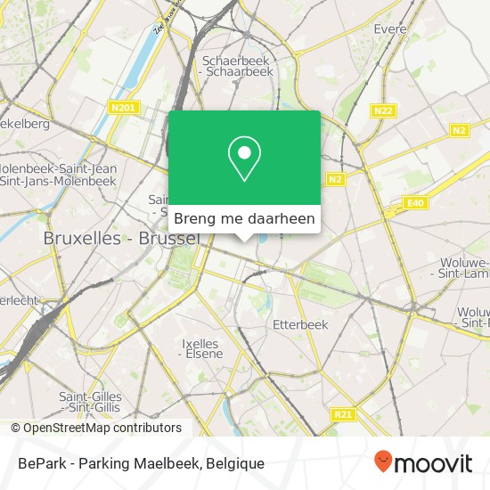 BePark - Parking Maelbeek kaart