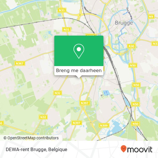 DEWA-rent Brugge kaart